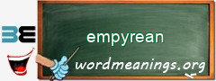 WordMeaning blackboard for empyrean